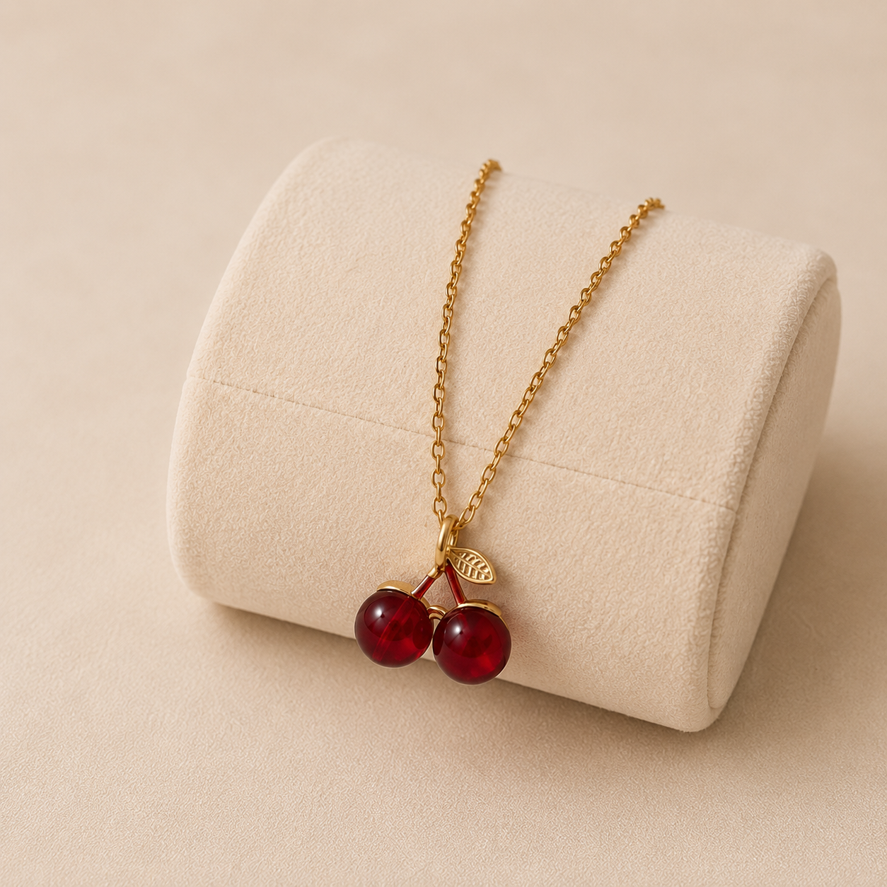 Cherry Drop Necklace