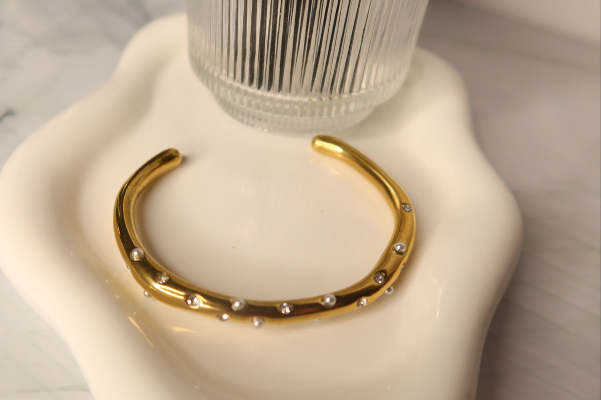 Champagne Pearls Cuff