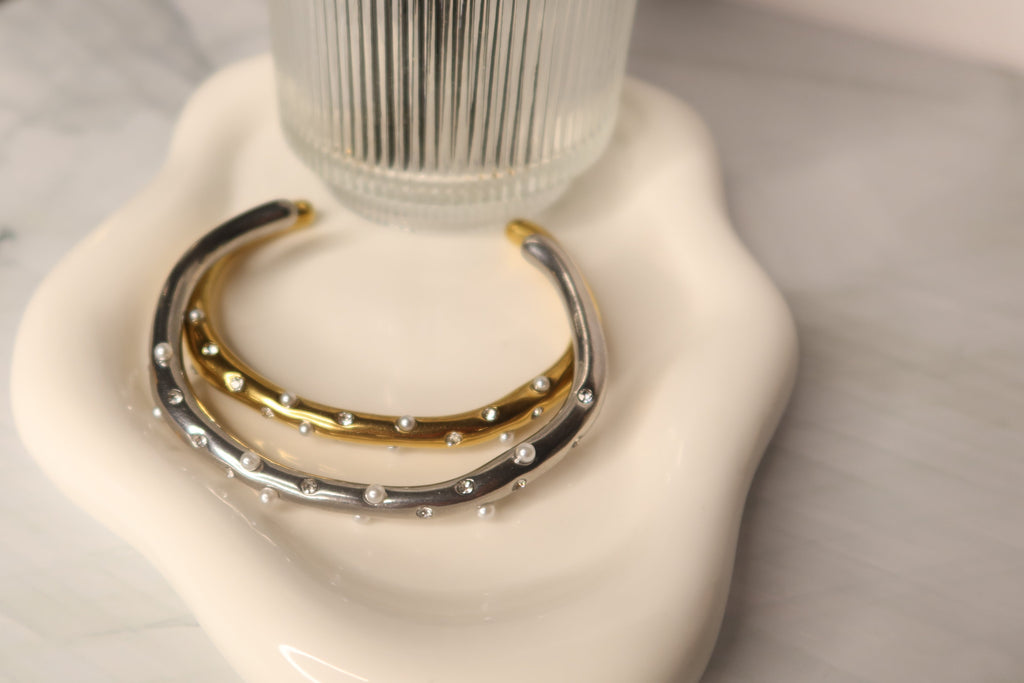 Champagne Pearls Cuff